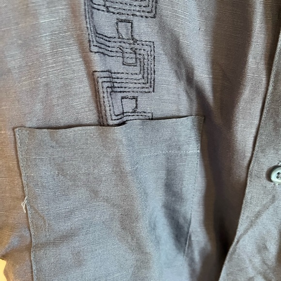 Cubavera Blue Shirt. Size M. - Picture 3 of 9